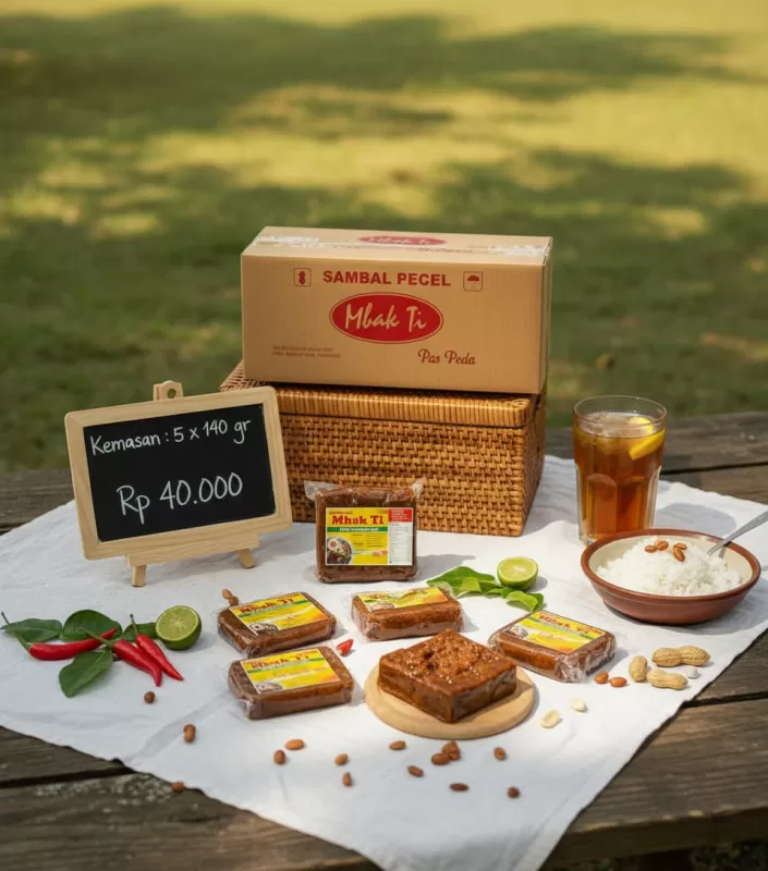 Sambel pecel "Mbak Ti" 500gr l Sambel pecel khas kediri